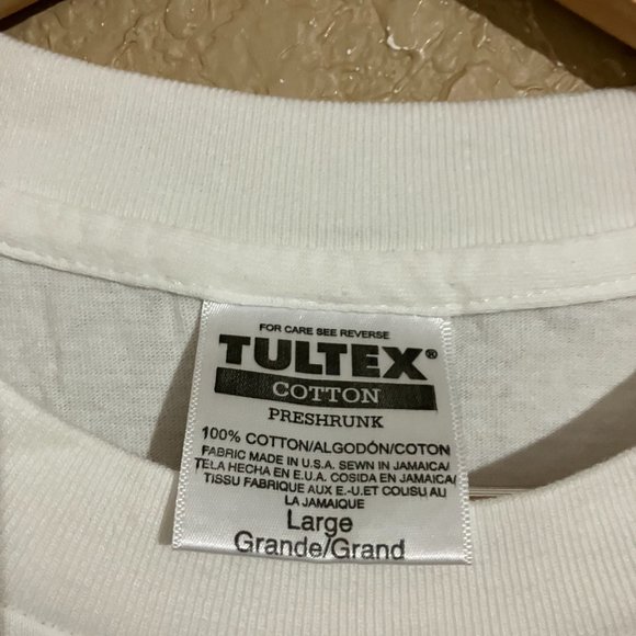 Janet Jackson Barcelona World Tour Rap Band Tee T-Shirt L White Modern - Picture 3 of 5